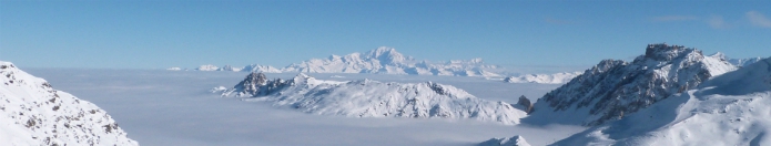 View of Mt Blanc from Val Thorens View of Mt Blanc from Val Thorens