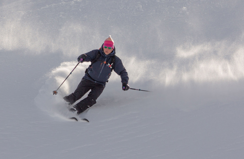 Off piste skier
