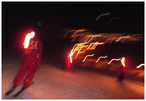 Torchlit descent by ESF, Val Thorens